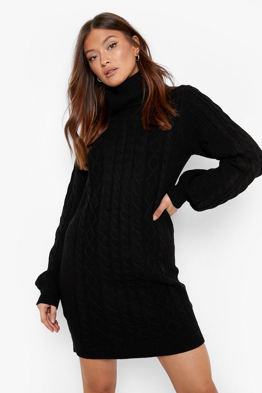 AE Oversized Cable Knit Sweater Dress