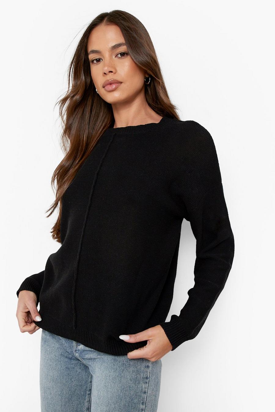 Black Recycled Oversized Sweater