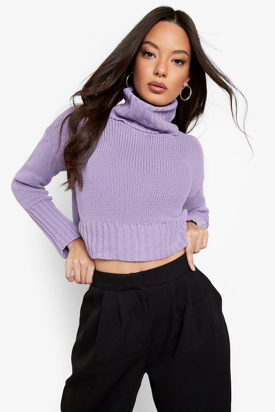 Lilac Recycled Turtleneck Sweater image number 1