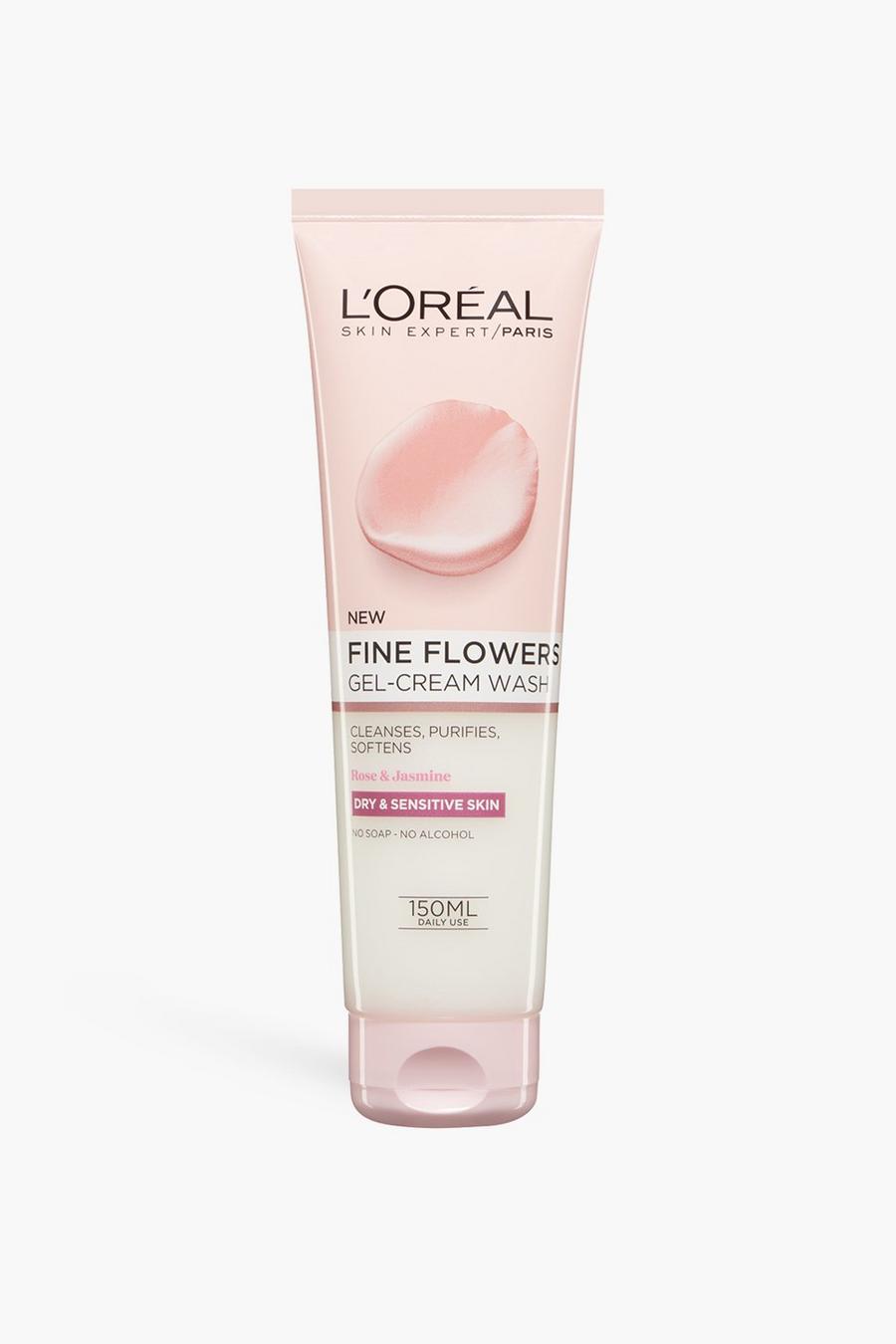 Clear L'Oréal Paris Fine Flowers Rose & Jasmine Cleansing Gel-Cream Wash Dry & Sensitive Skin 150ml image number 1