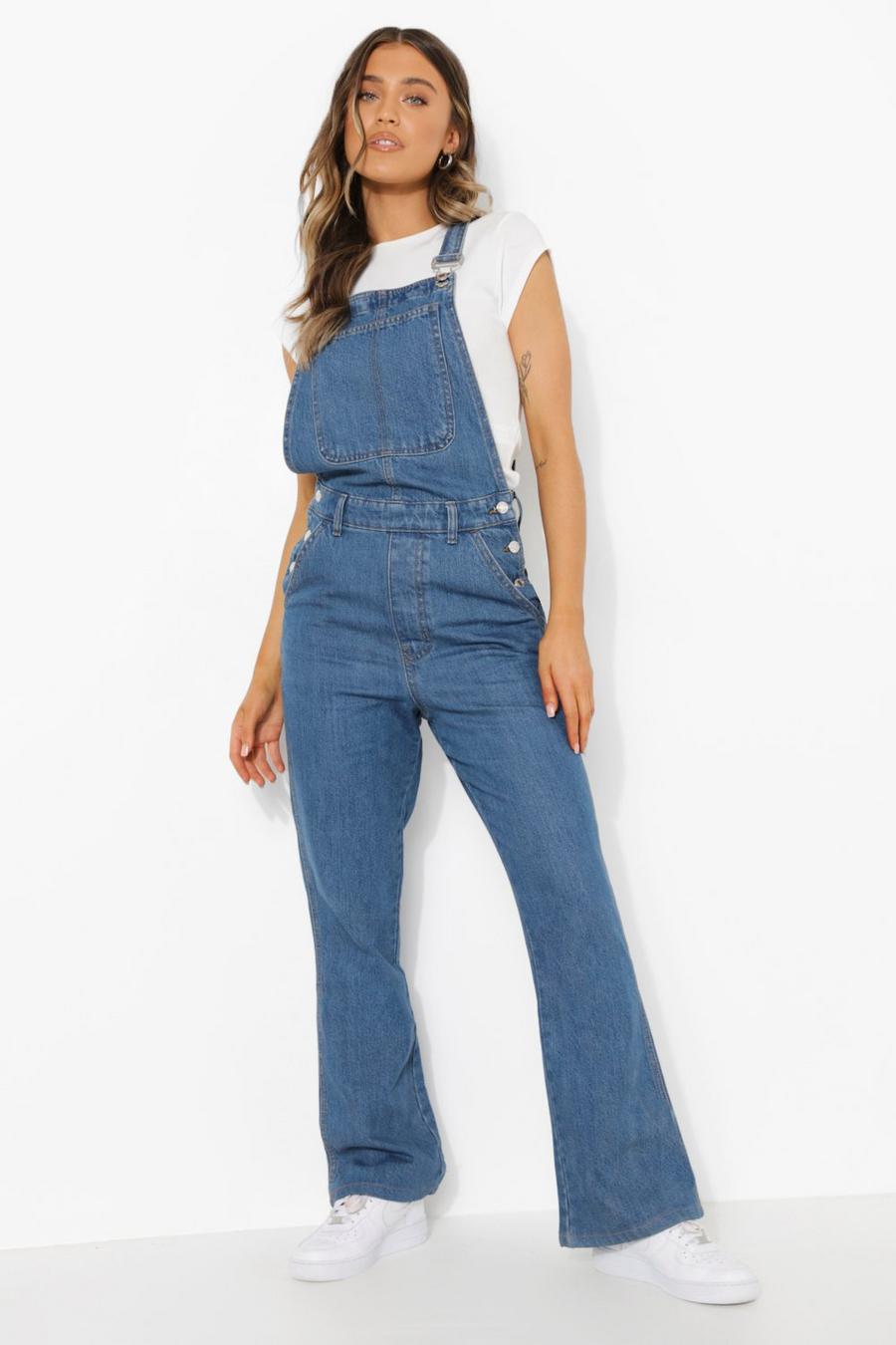 Mid blue Flared Denim Overall image number 1