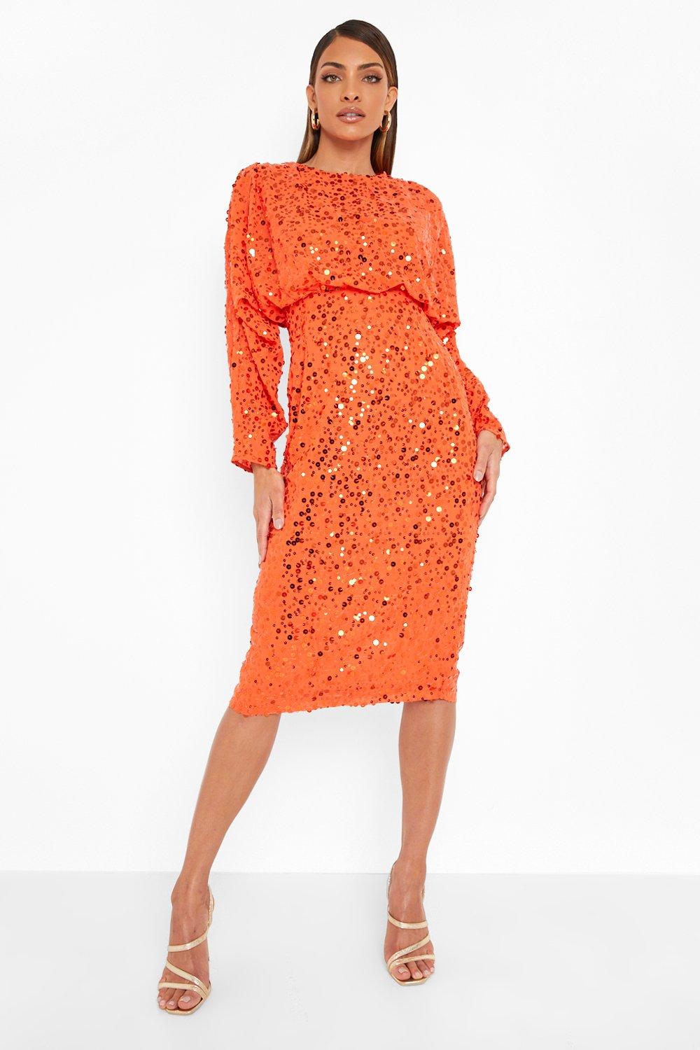 Neon orange dresses Bright Orange Dresses boohoo UK