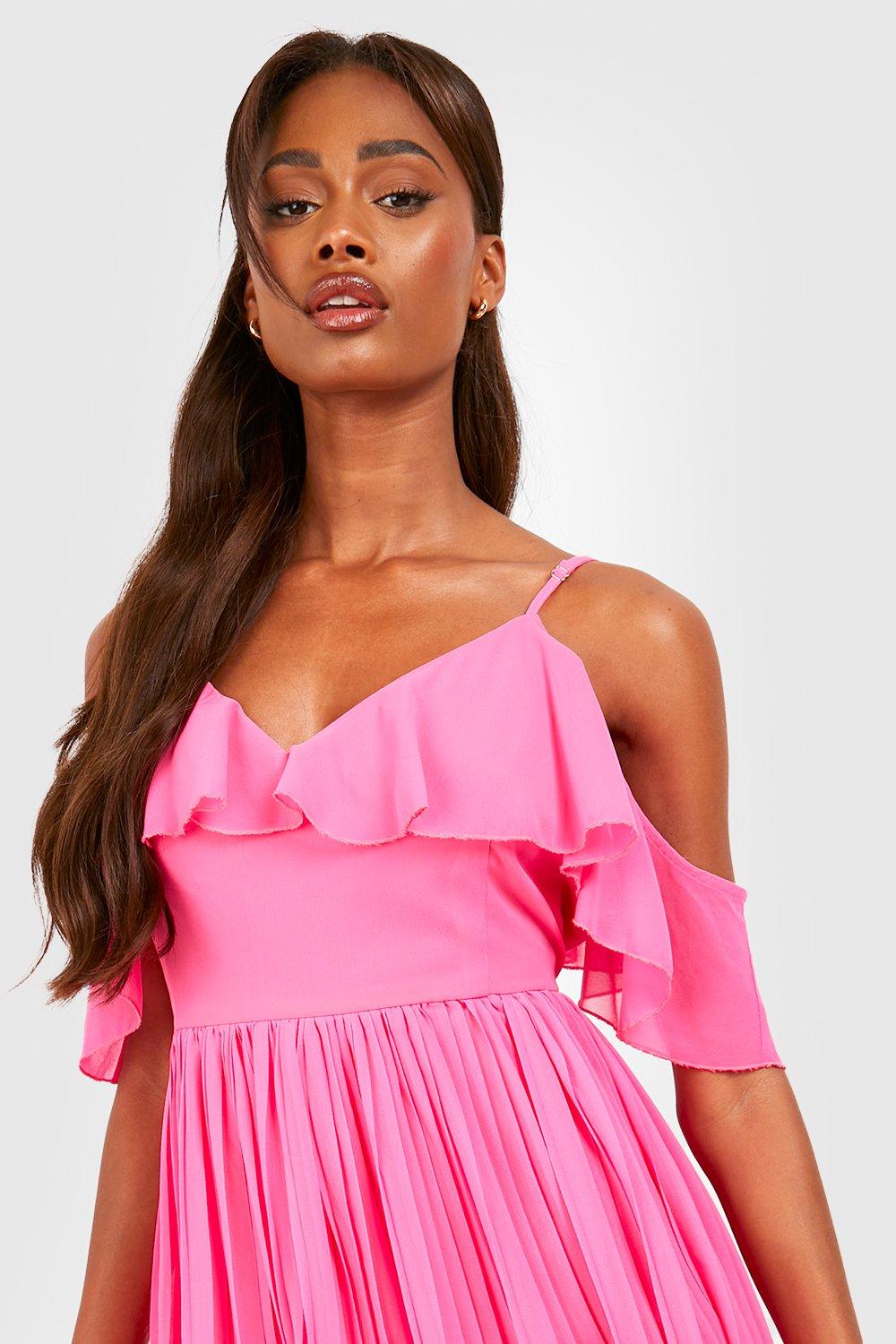 Boohoo pink hot sale bridesmaid dresses