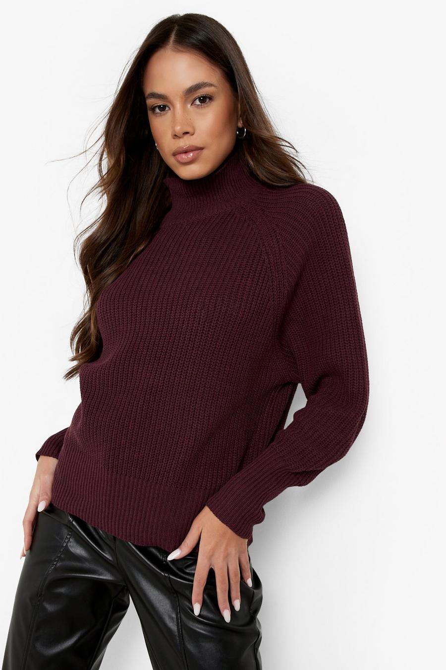 Berry Recycled Turtleneck Sweater image number 1