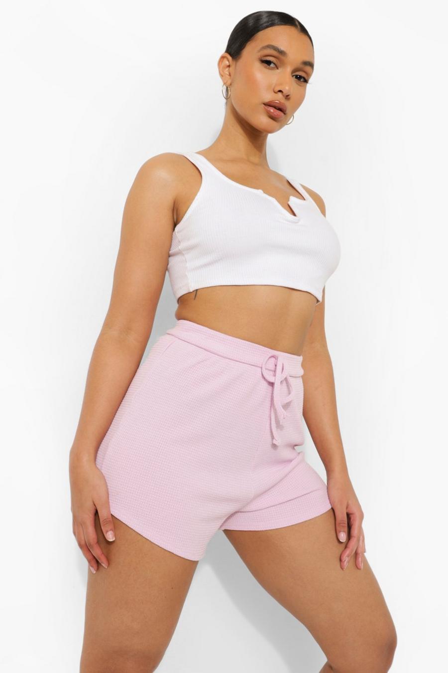 Lilac Waffle Runner Shorts image number 1