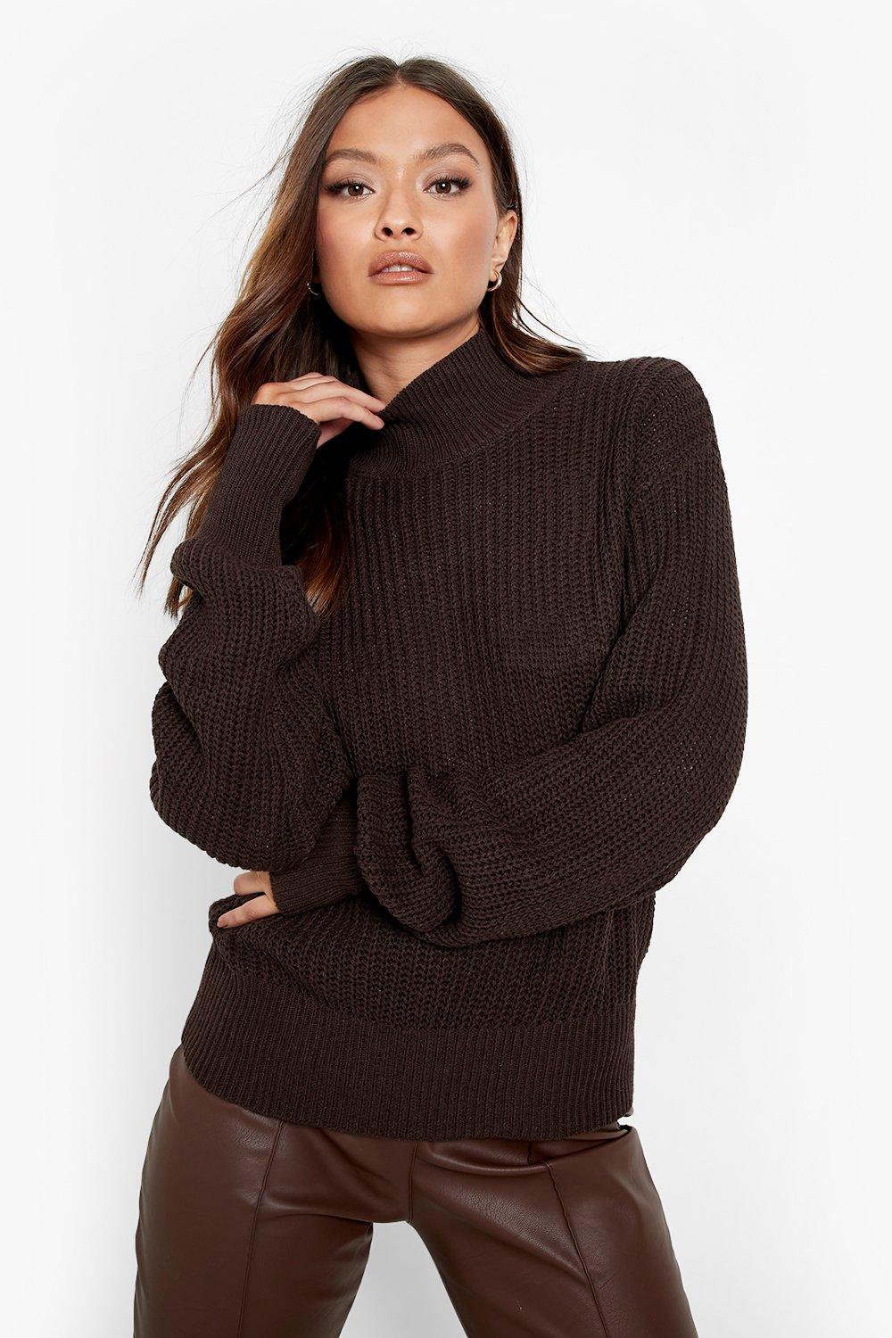 ladies chocolate brown jumper