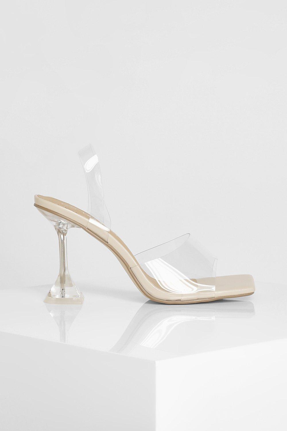 transparent low heel shoes