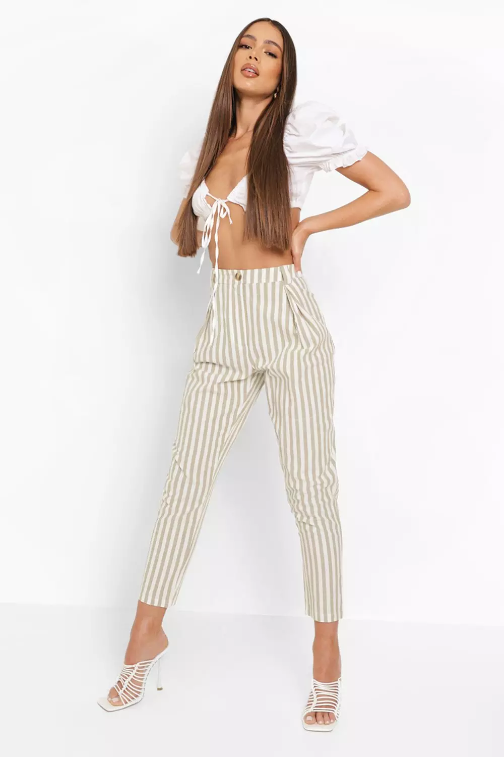 Cigarette trousers shop striped