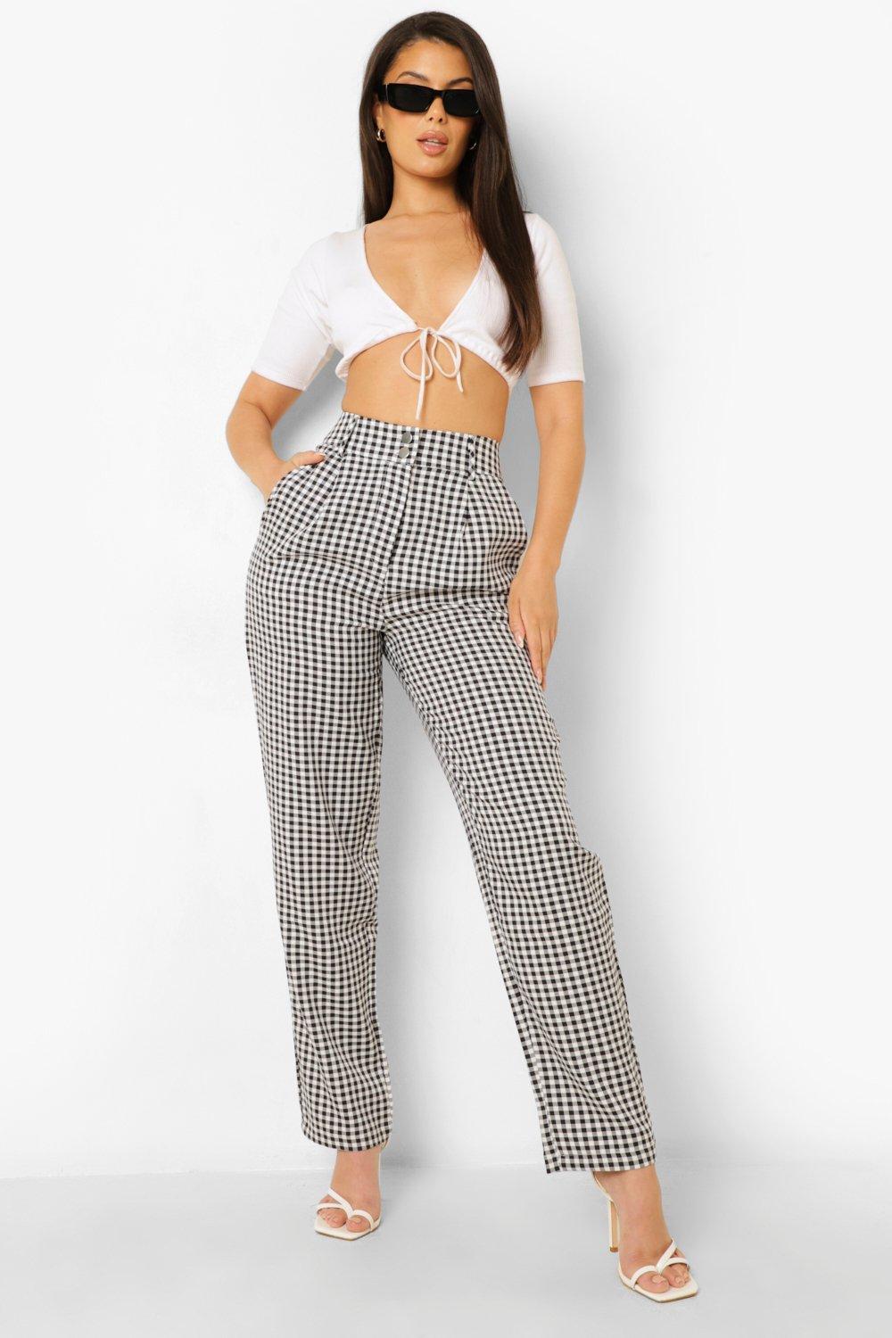 High Waisted Metallic Full Length Pants