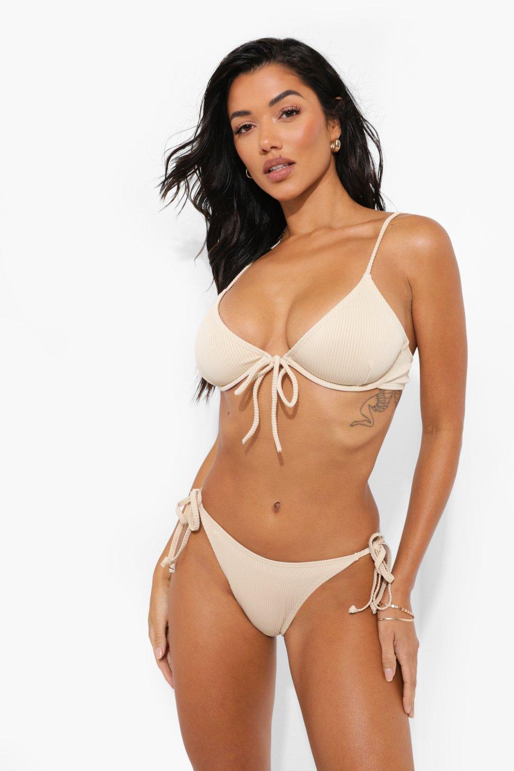 Fuller Bust Ribbed Underwired Bikini Top