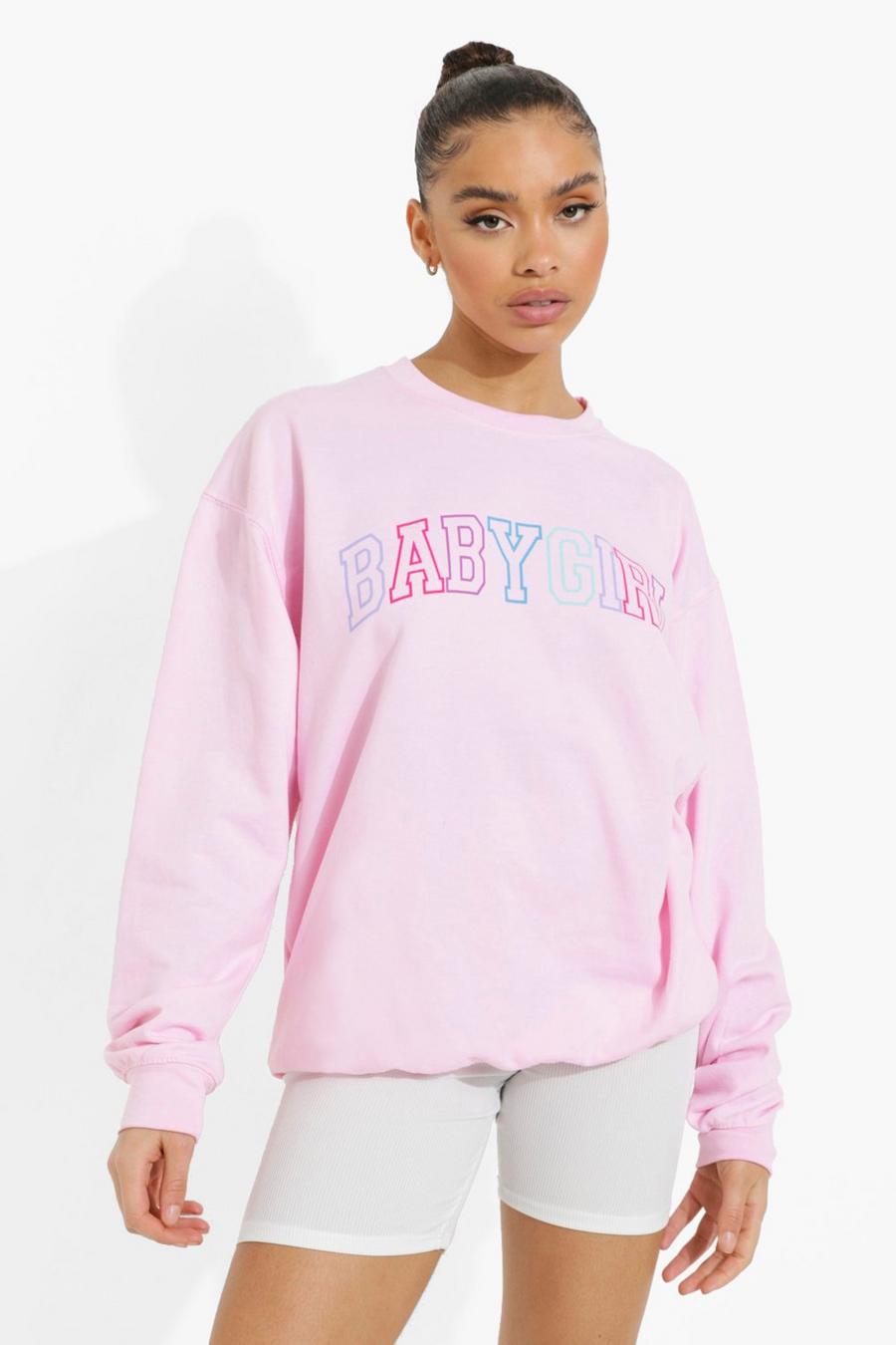 Pink Babygirl Oversize sweatshirt image number 1