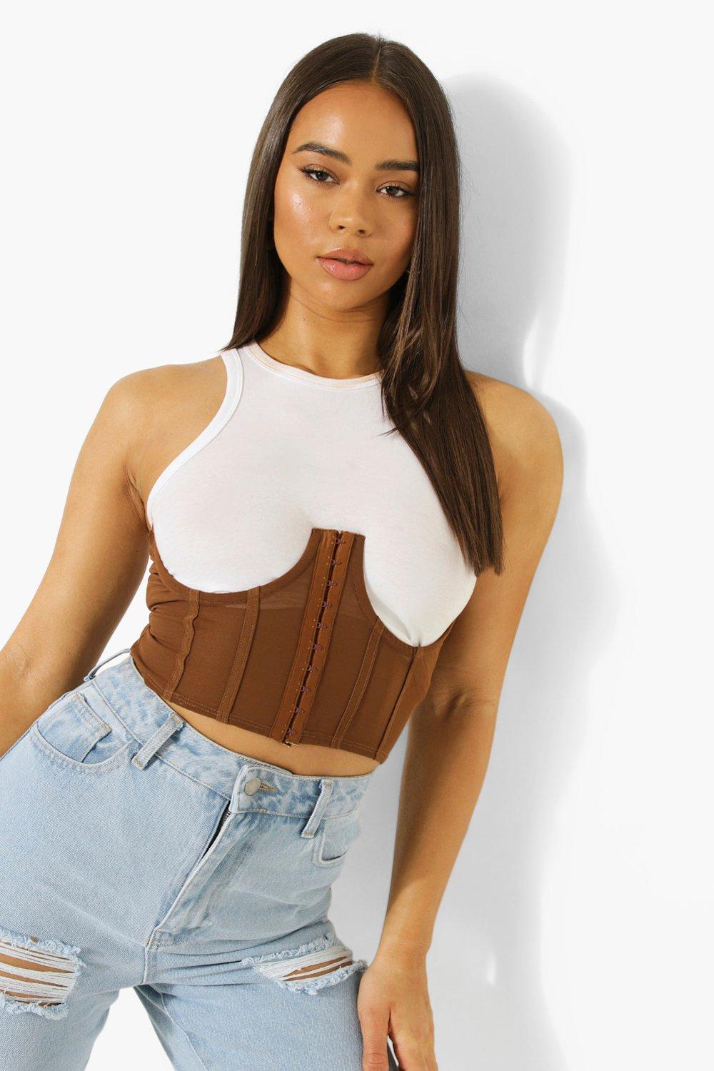 Mesh Underbust Corset Top