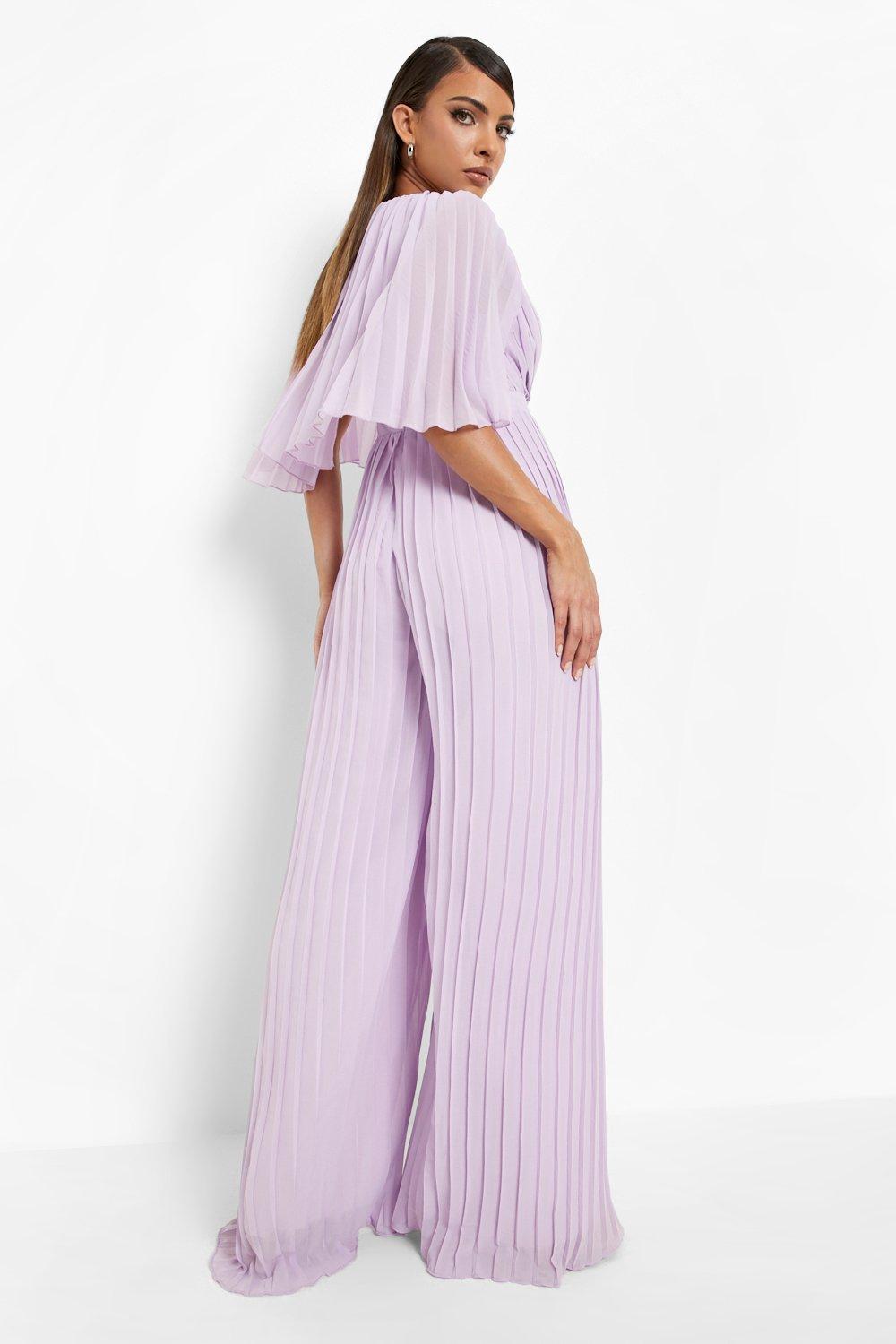 Boohoo best sale pleated jumpsuit