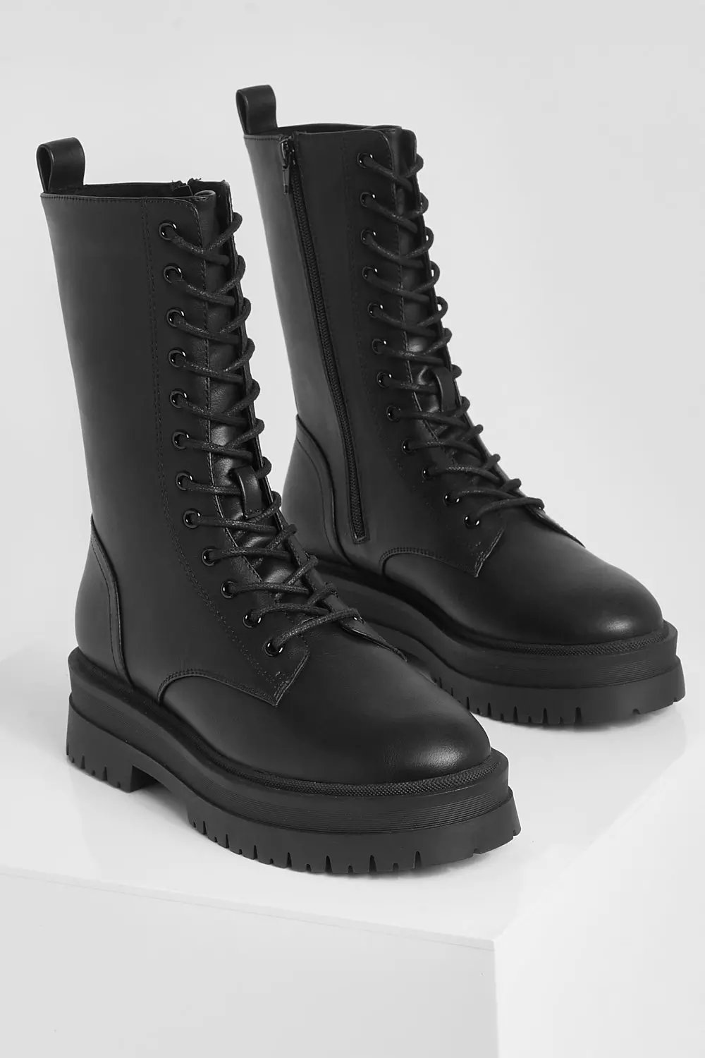 Black Calf Height Hiker Boots alternative image