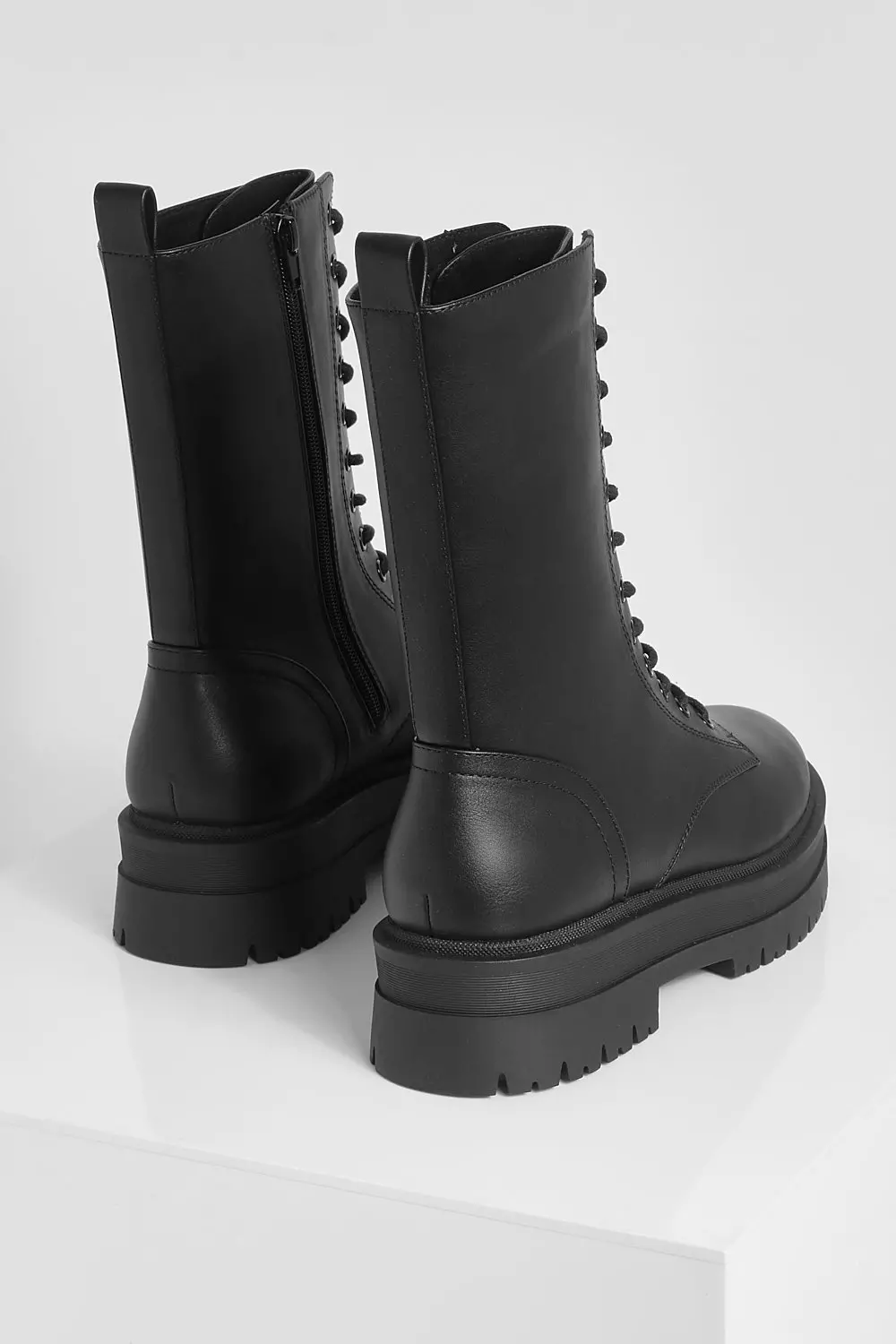 Black Calf Height Hiker Boots alternative image