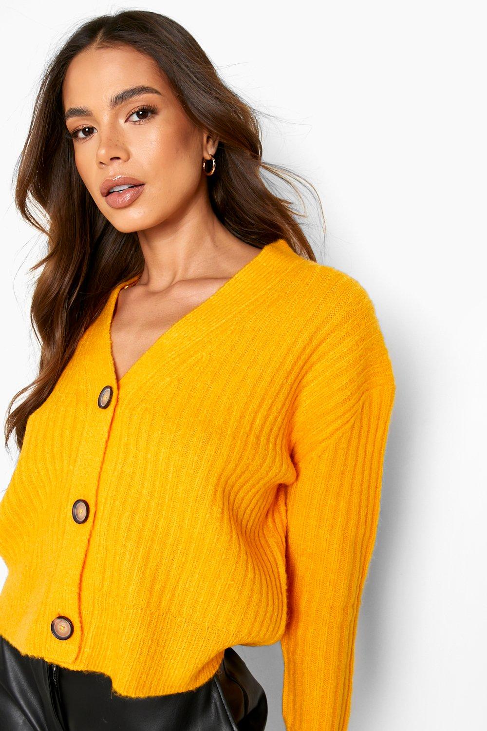 Mustard boyfriend clearance cardigan