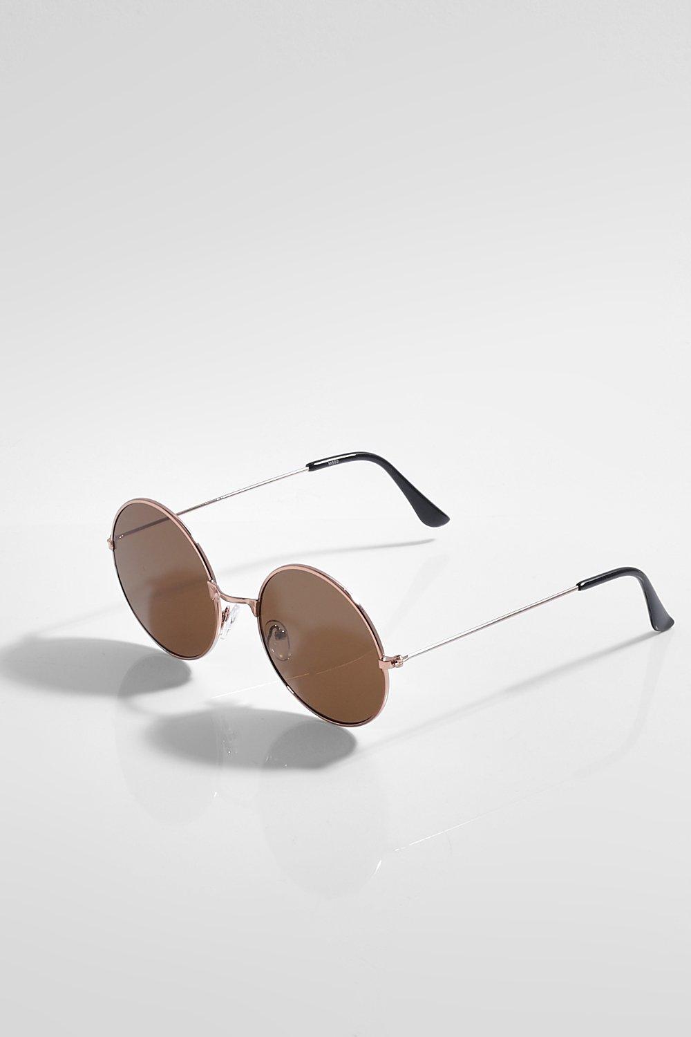 Round gold frame clearance sunglasses