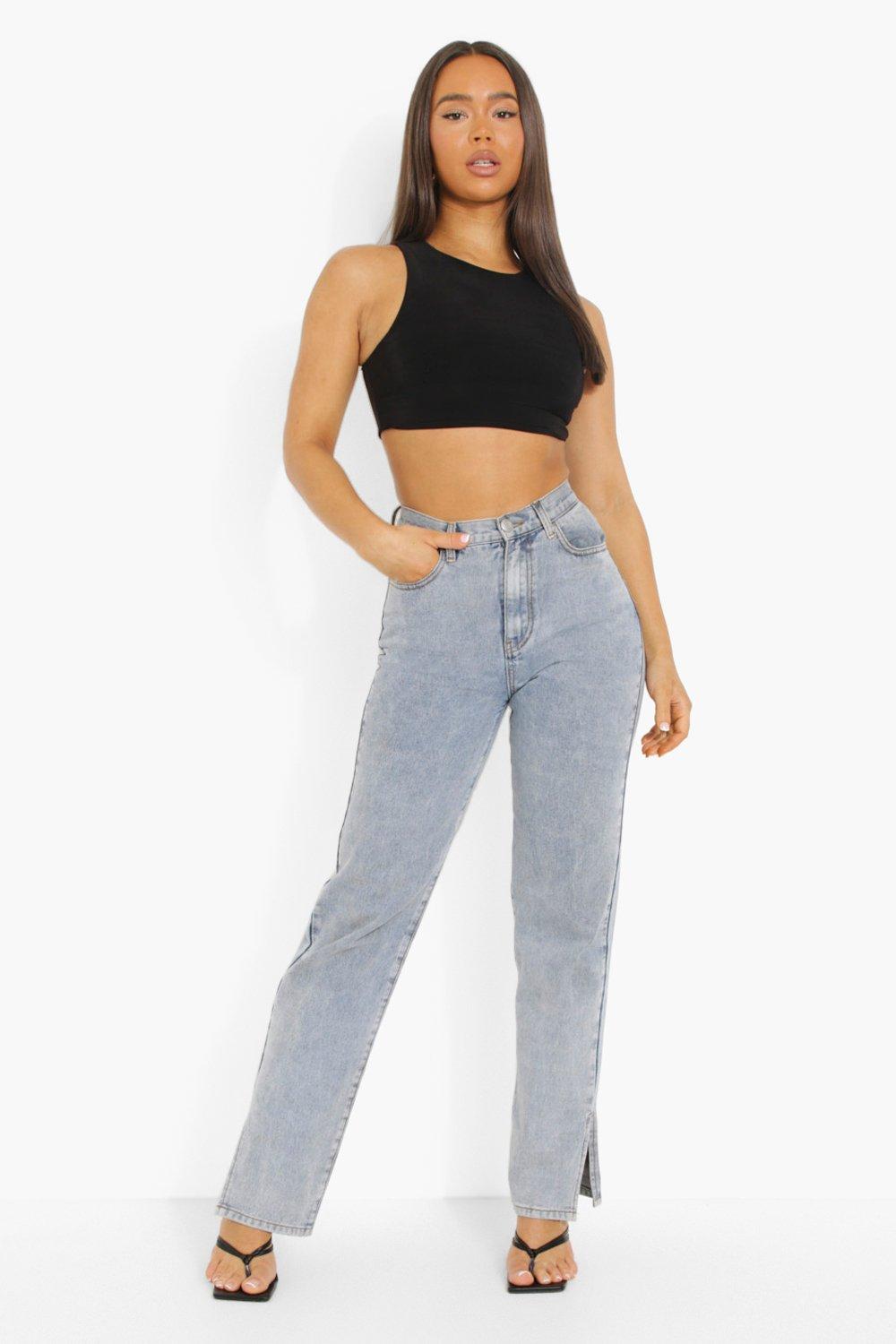 high waisted jeans and crop top