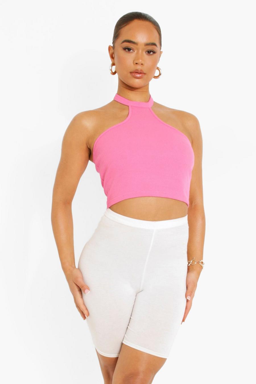 Pink Ribbed Extreme Racer Top image number 1