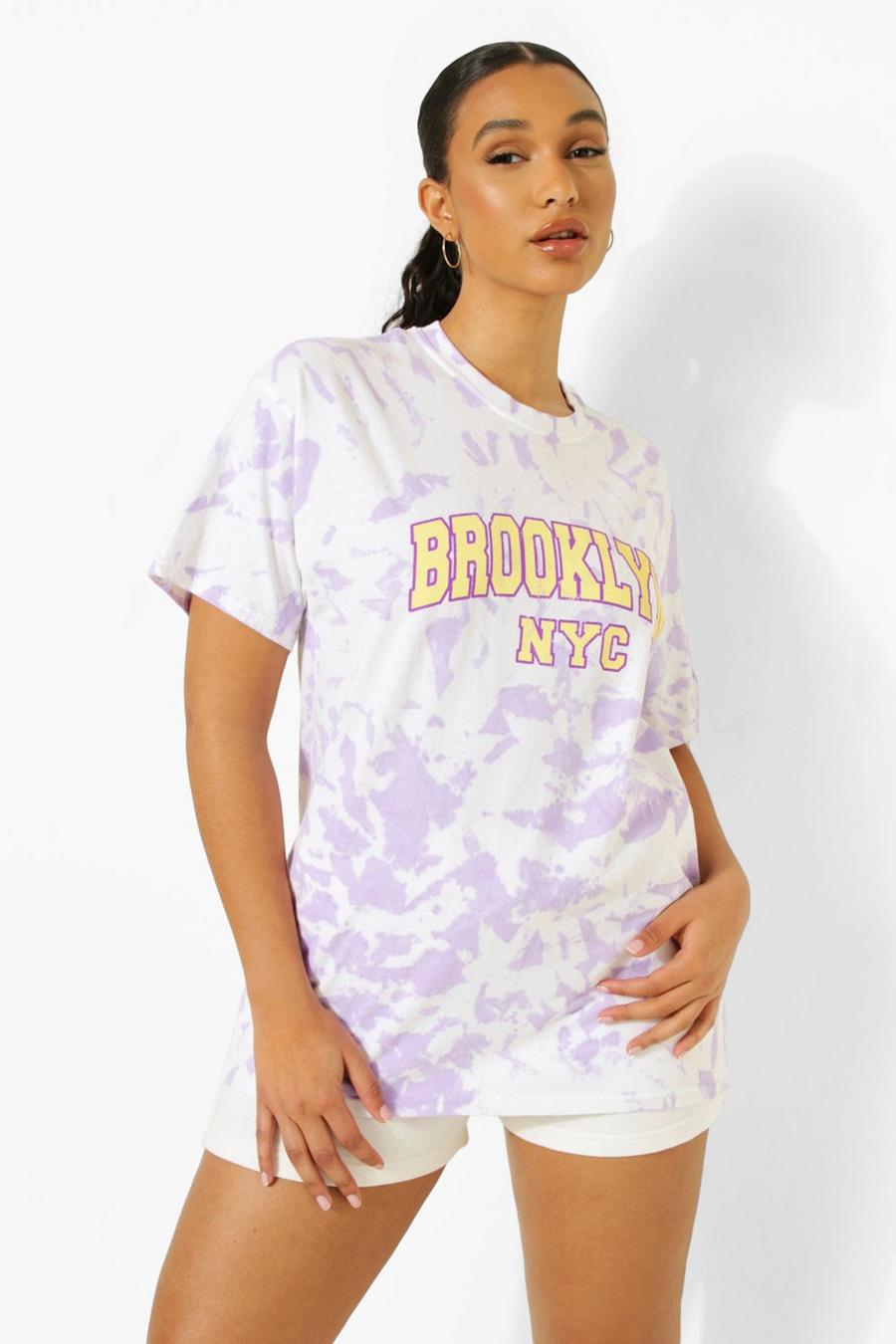Lilac Tie Dye Brooklyn T-Shirt image number 1