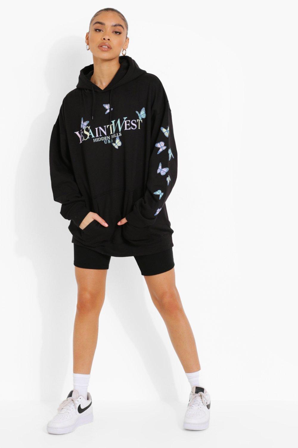 Ye Saint West Butterfly Print Hoodie