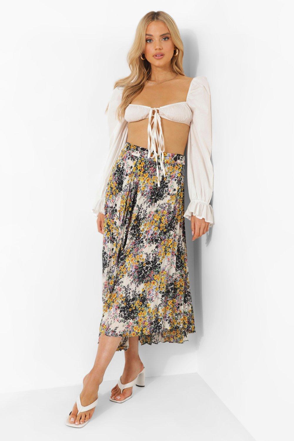 Faithfull asiya clearance floral midi skirt