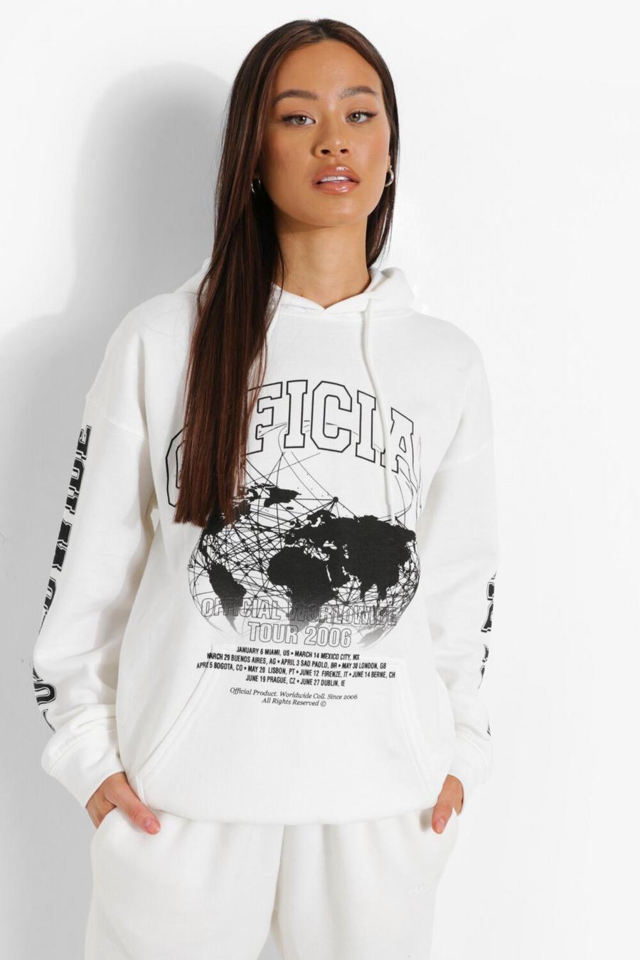 Ecru Official Worldwide Oversize hoodie image number 1