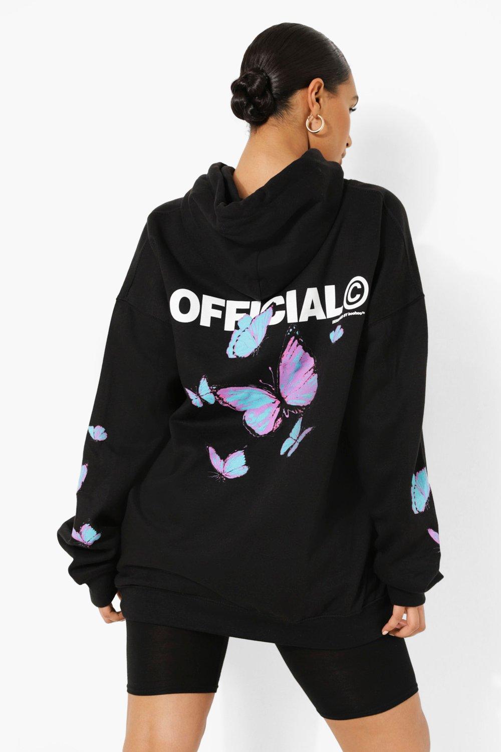 Boohoo butterfly hoodie new arrivals