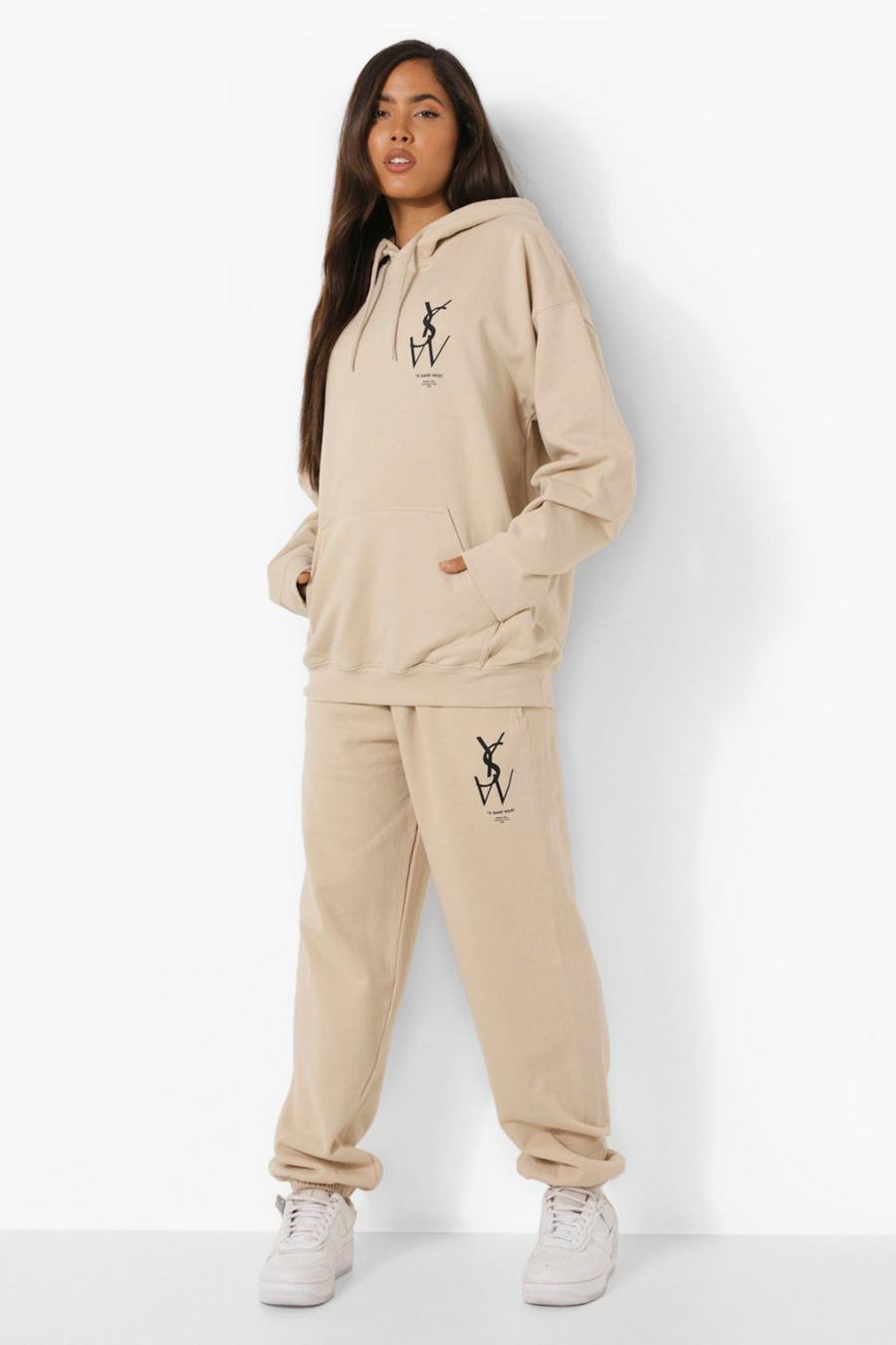 Sand Oversized Ysw Print Joggers image number 1