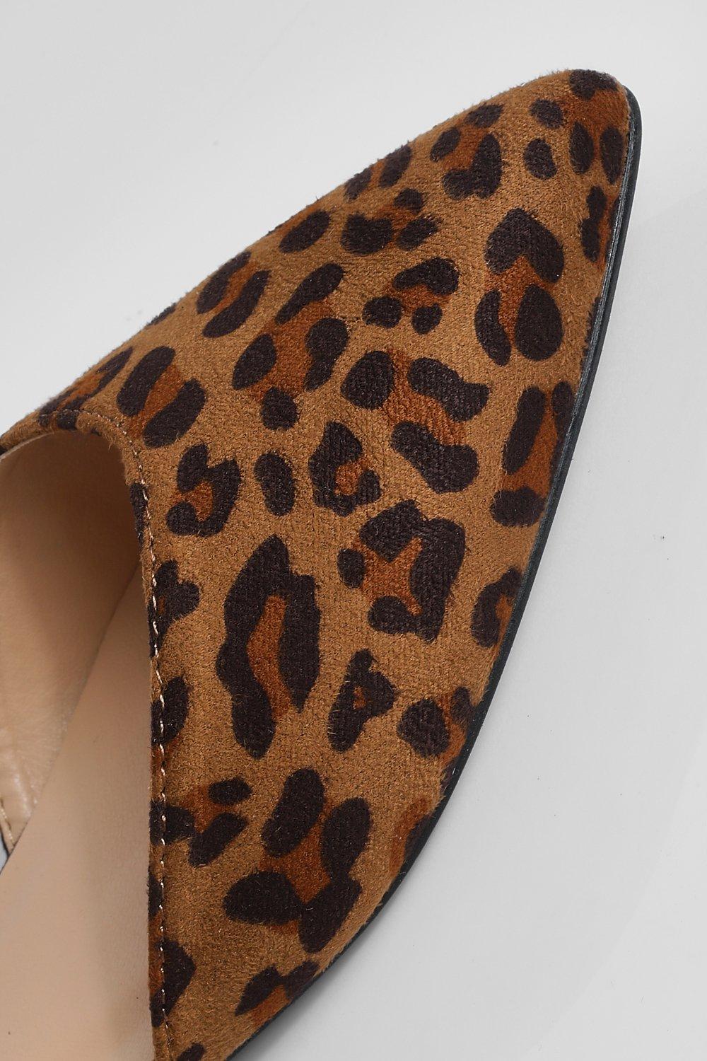 Fashion wide width leopard shoes