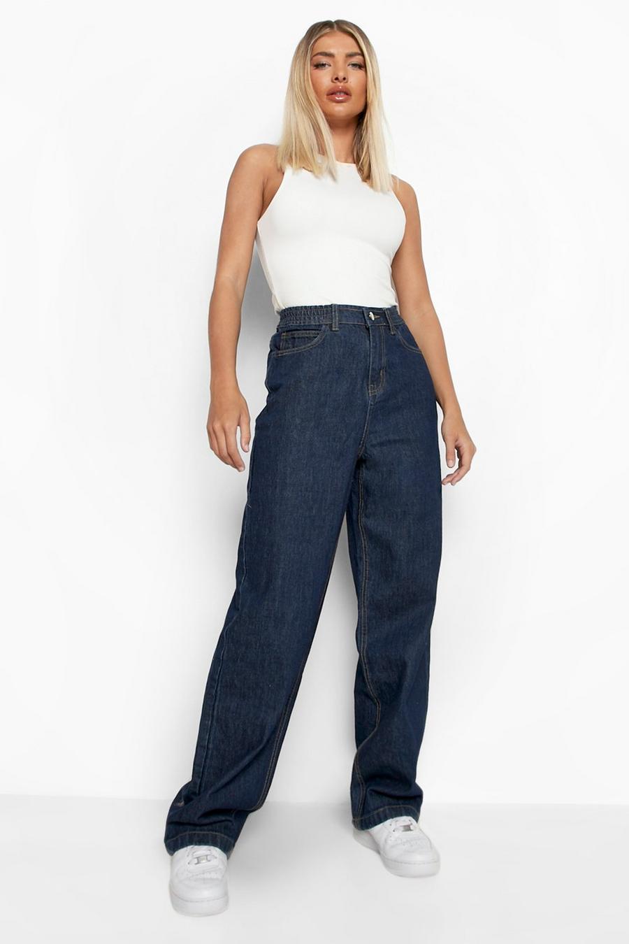 Washed indigo blue High Rise 90s Fit Dad Jeans