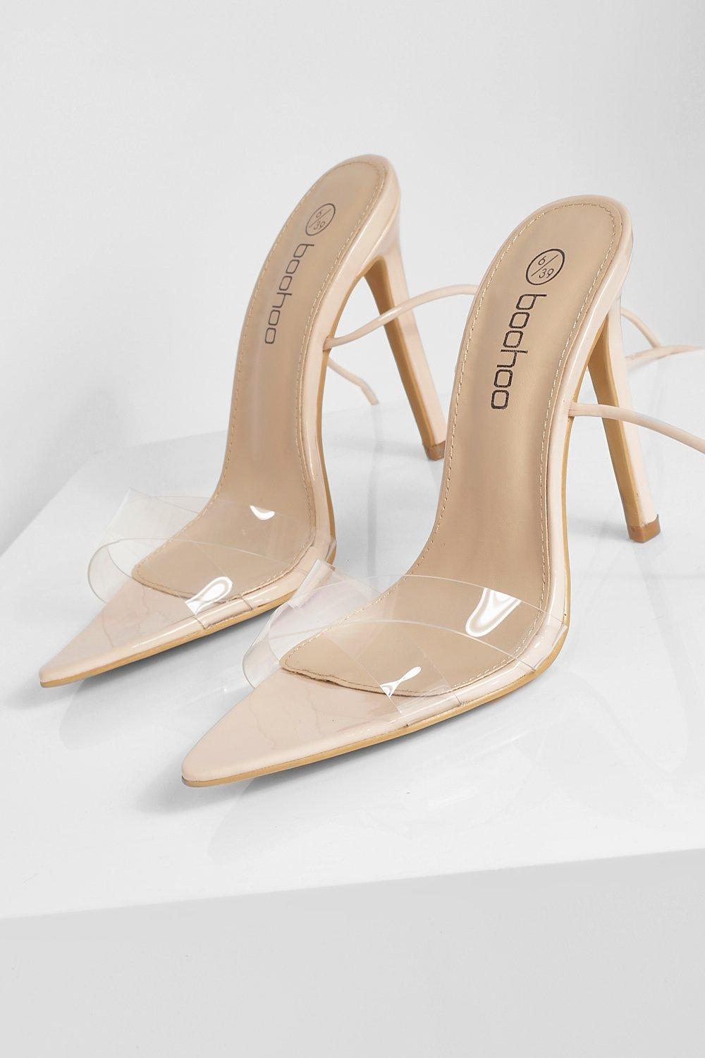 Boohoo hot sale perspex heels