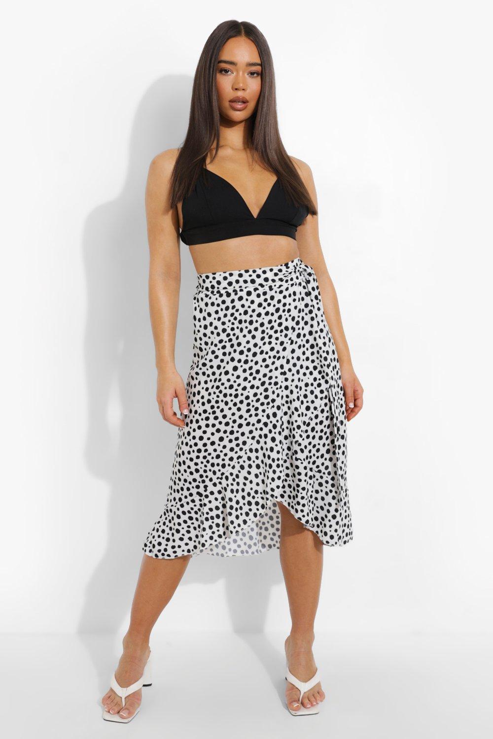 Spotty wrap hot sale skirt