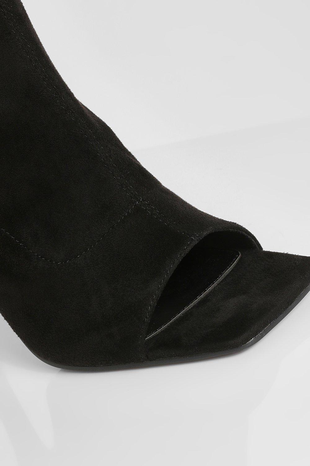 Peep toe sale wide width booties