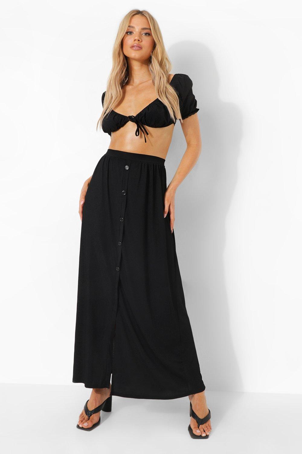 Button down skirt outlet boohoo