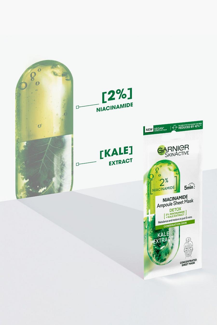 Mascarilla en ampolla de lámina detoxificante Skinactive de Garnier, Verde green