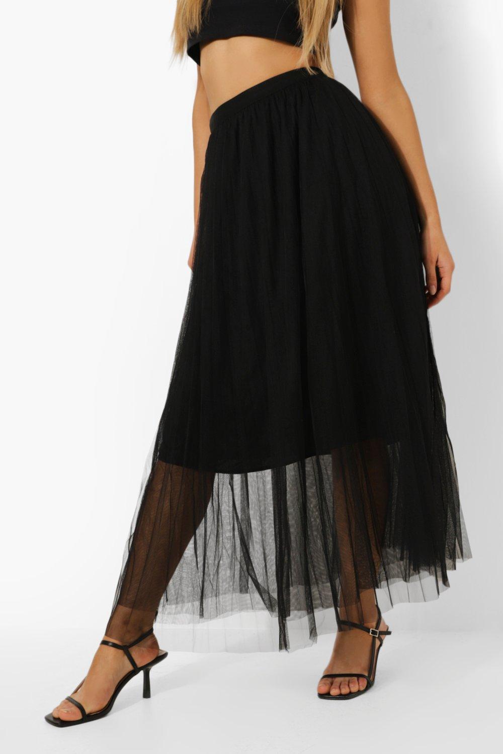 Tulle skirt clearance boohoo