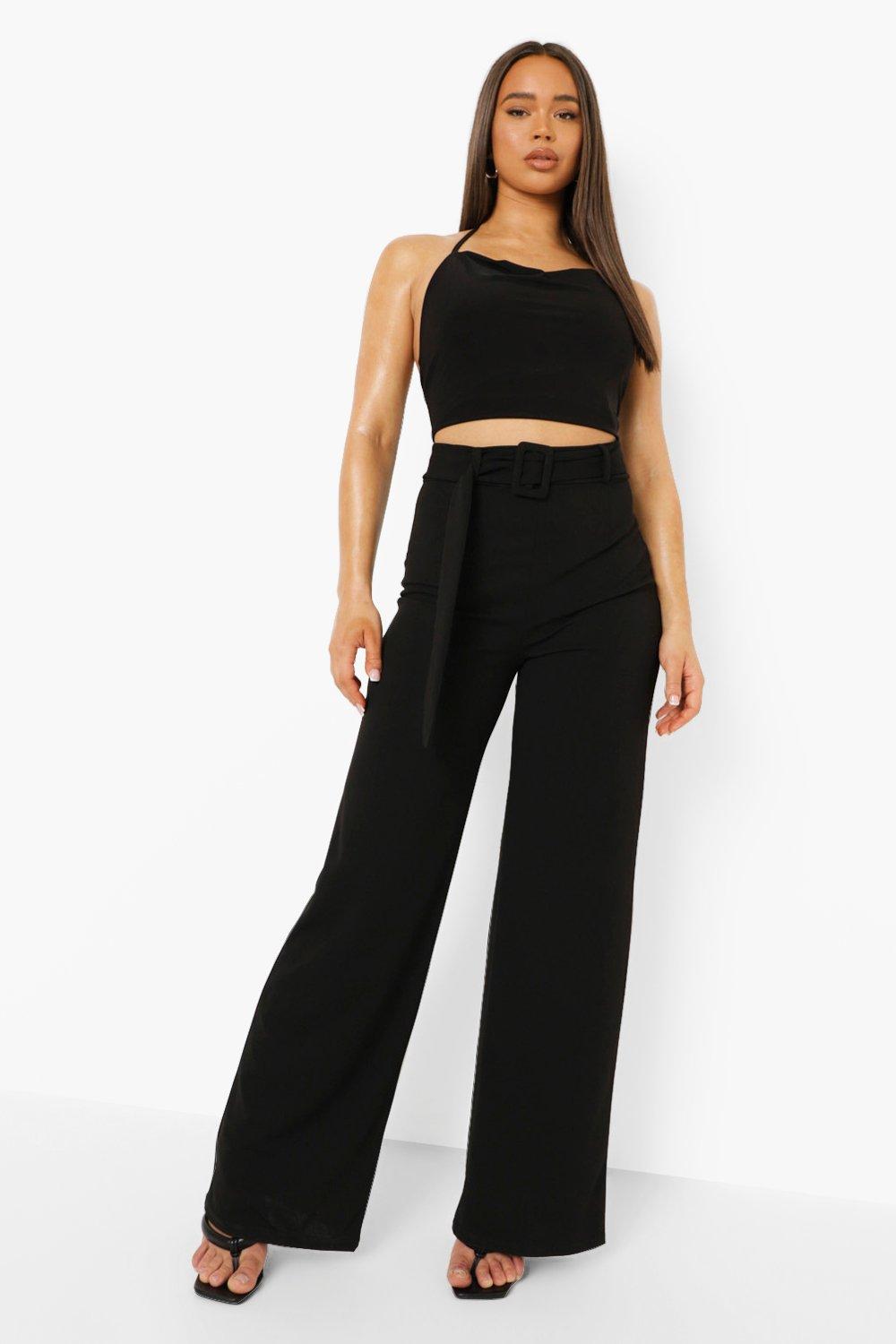 Wide Leg Crepe Trouser