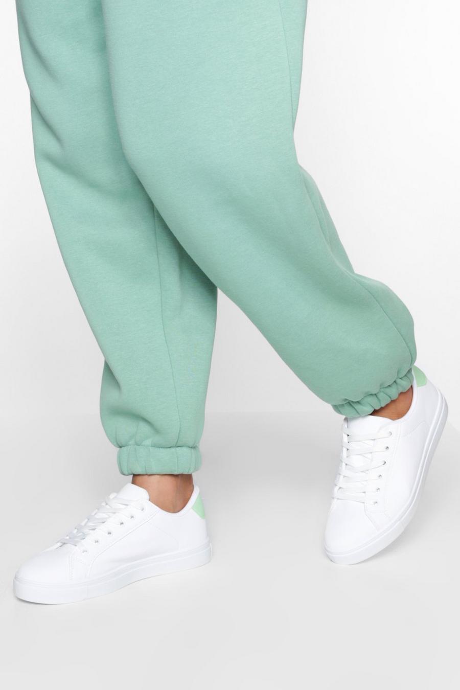 Mint Colour Detail Basic Flat Sneakers image number 1