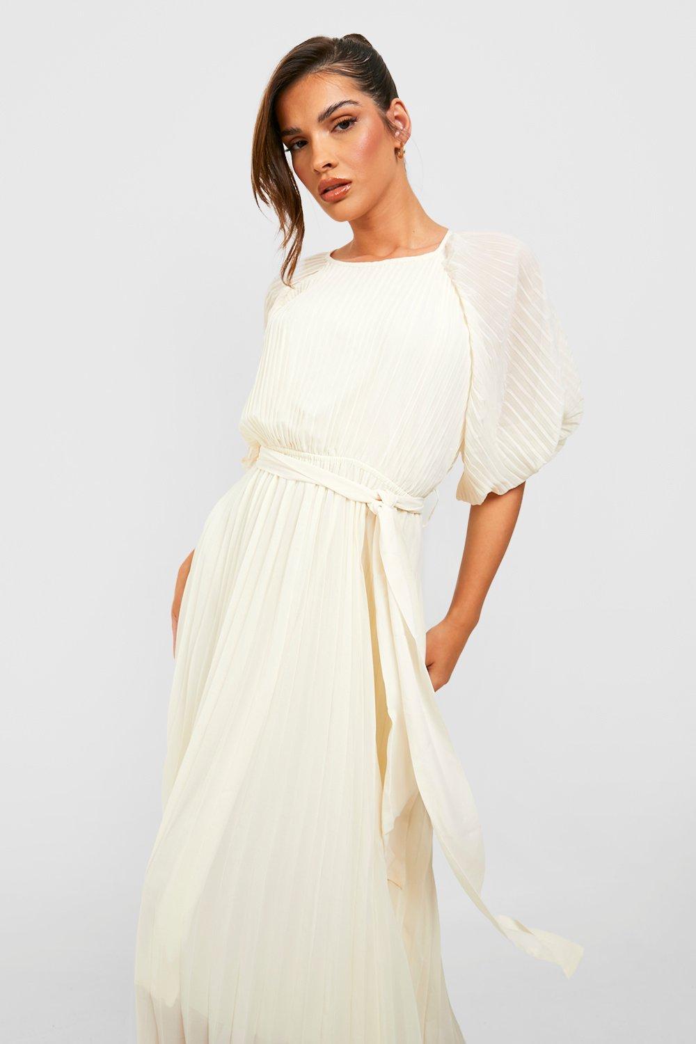 White midi dress clearance boohoo