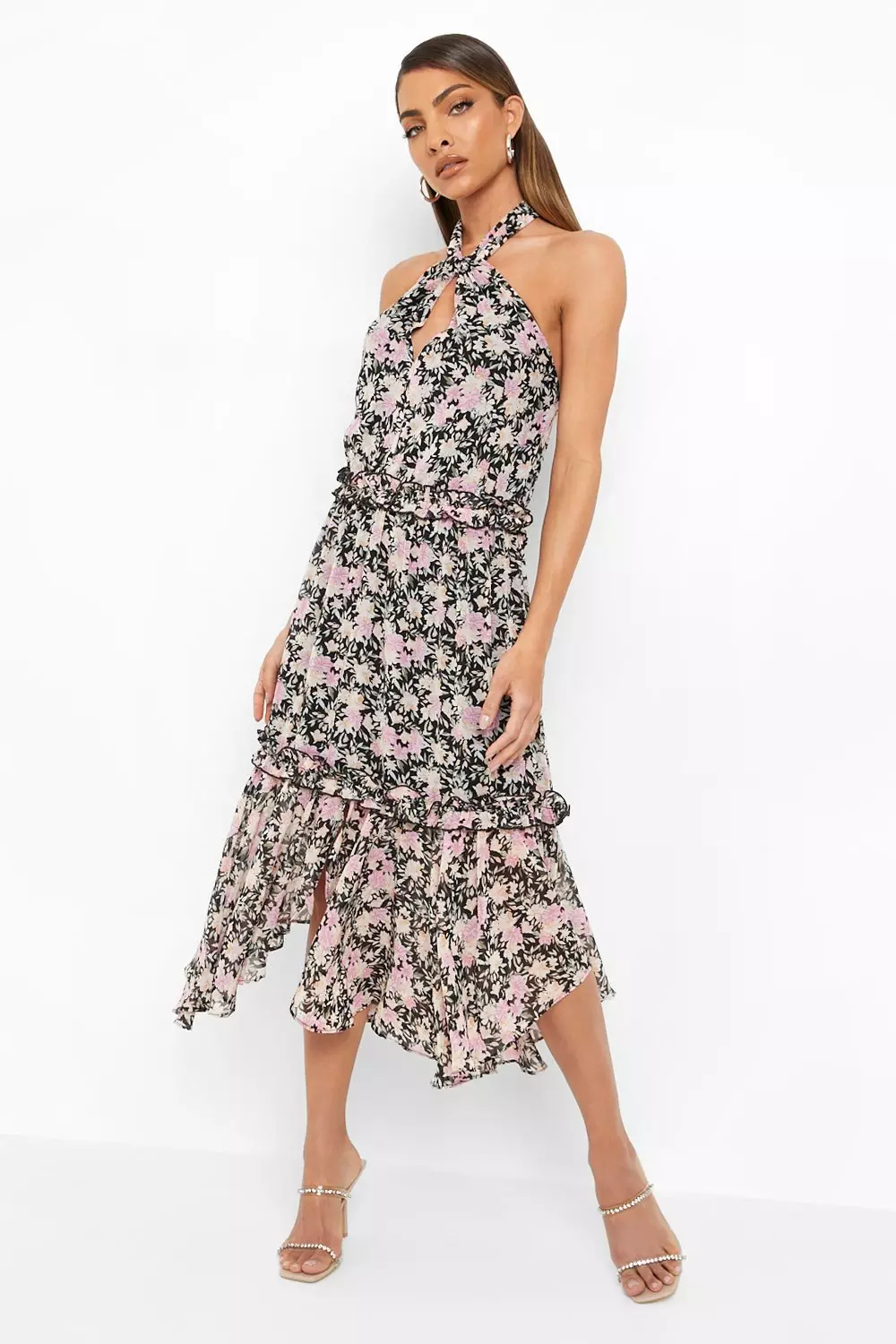 Chelsea28 floral best sale print midi dress