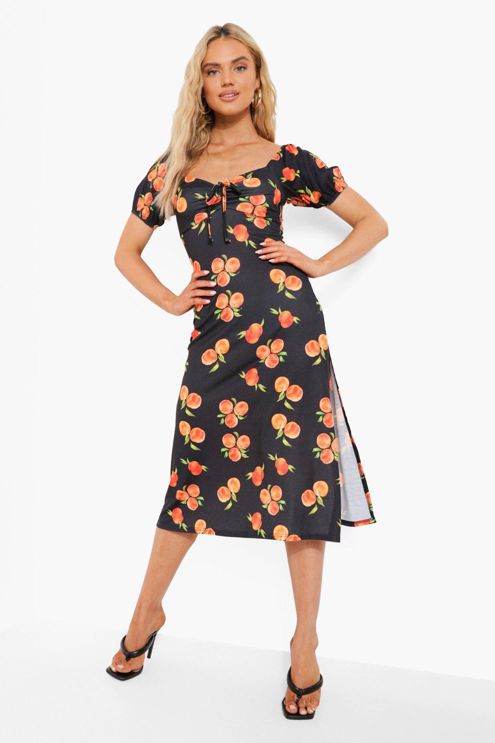 Boohoo sale peach dress