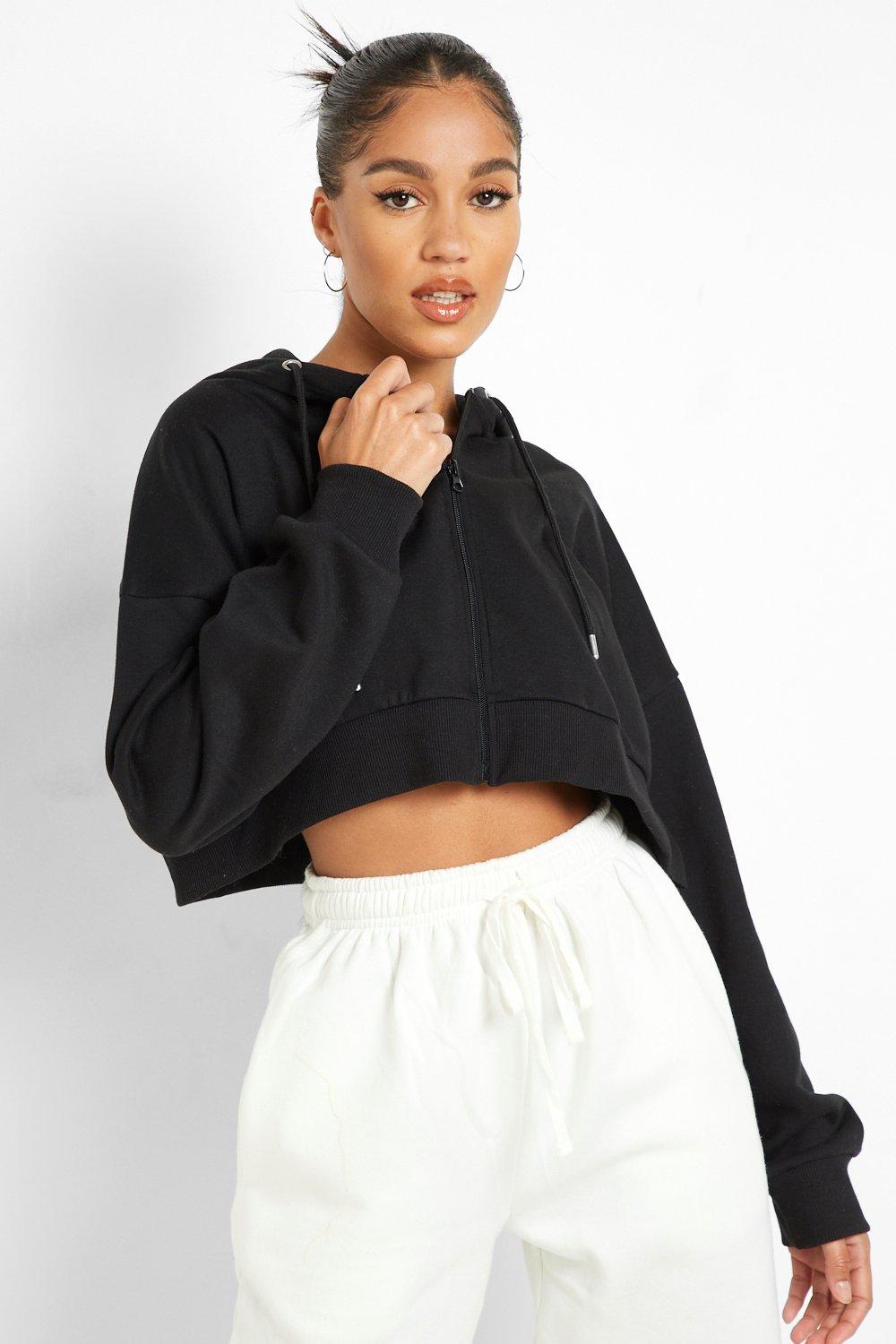 zip up crop jumper