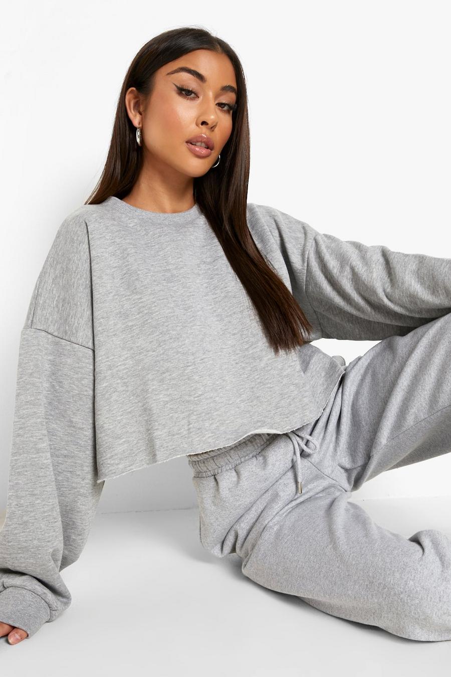 Grey marl Cropped Sweater image number 1