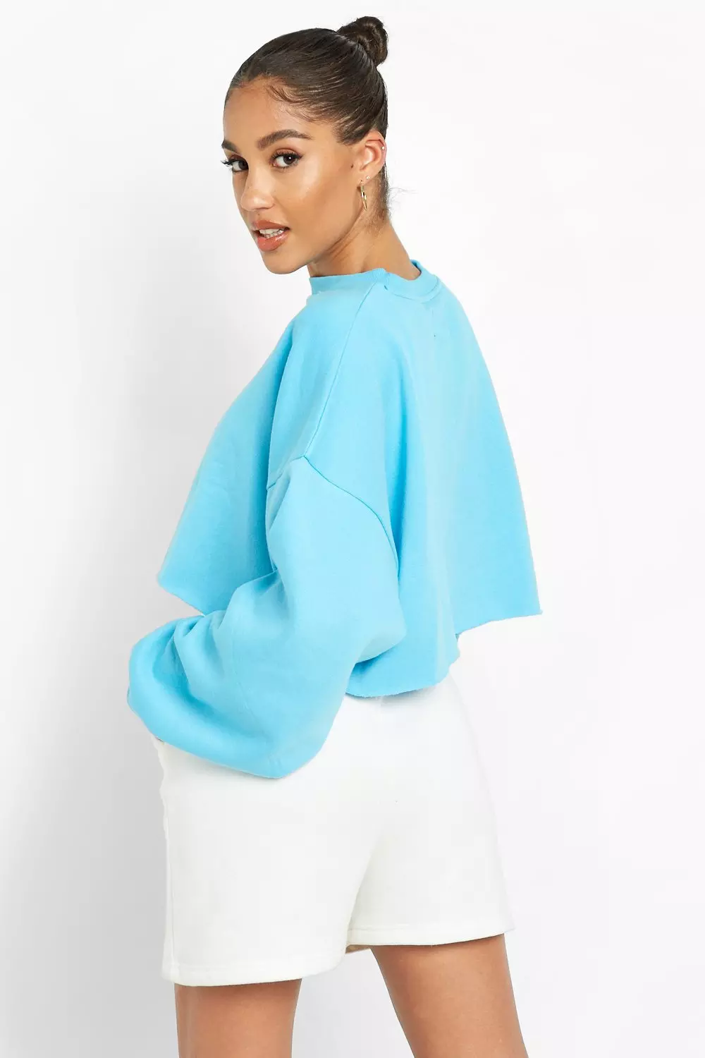 Blue Cropped Sweater alternative image