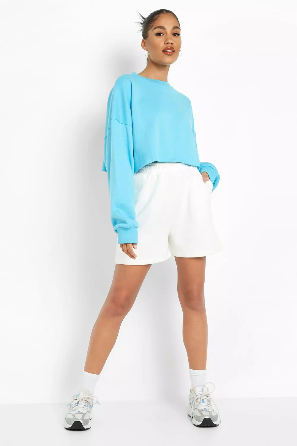 Blue Cropped Sweater alternative image
