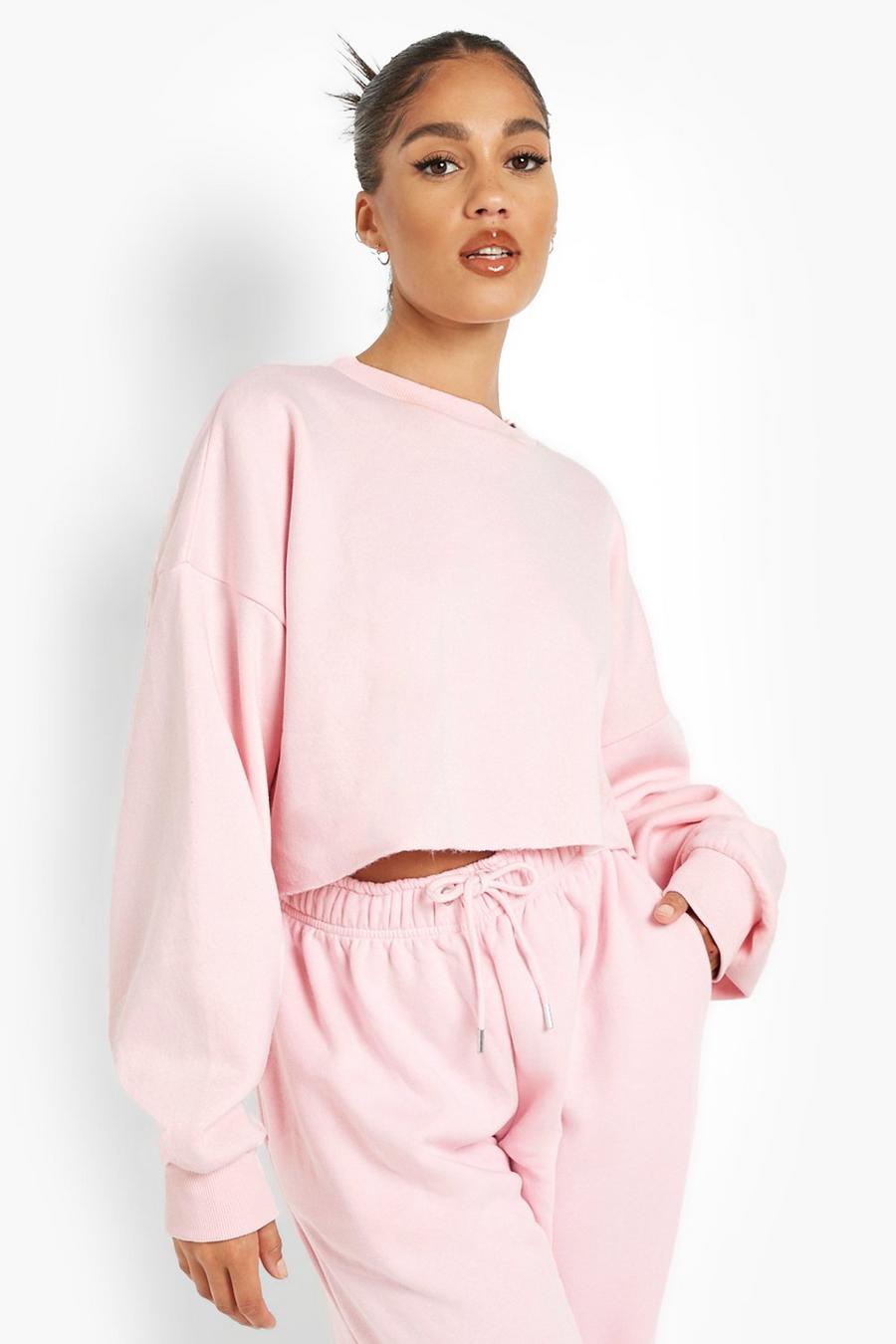 Kurzes Sweatshirt, Light pink image number 1