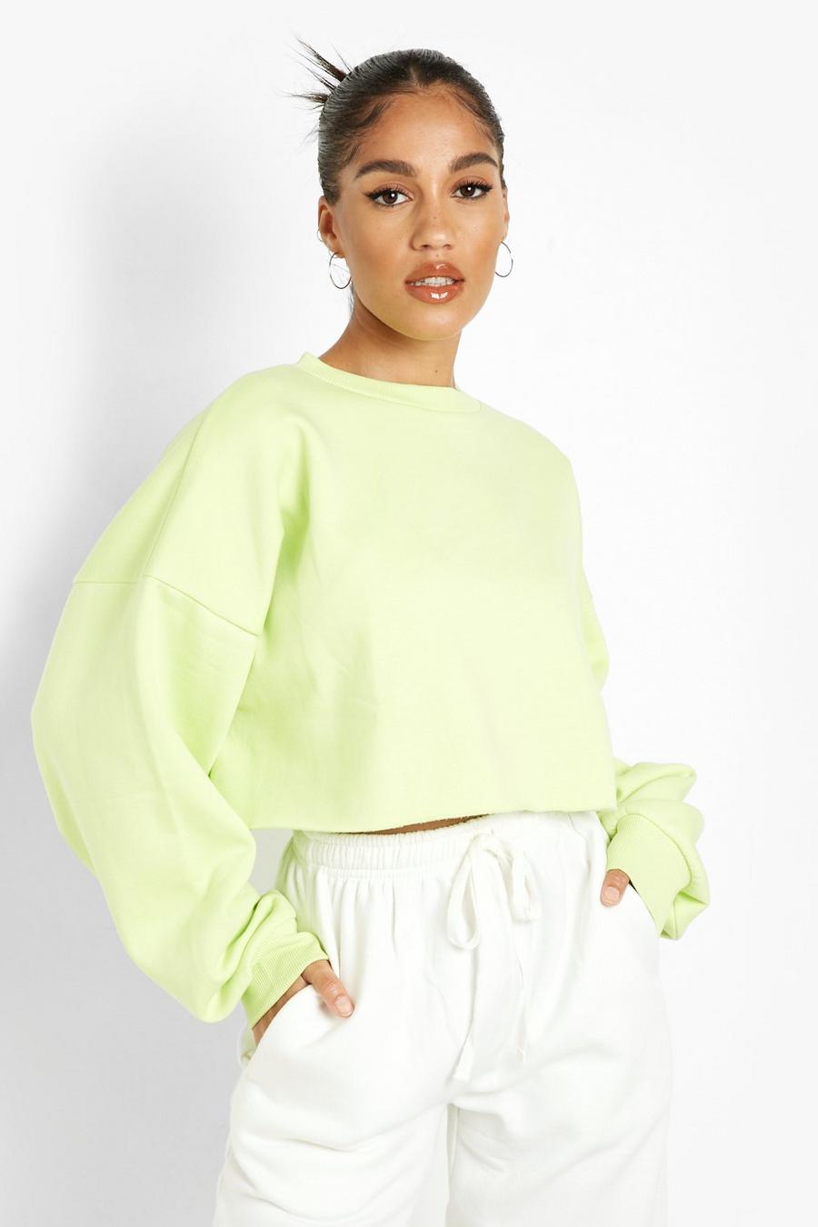Lime Cropped Sweater image number 1