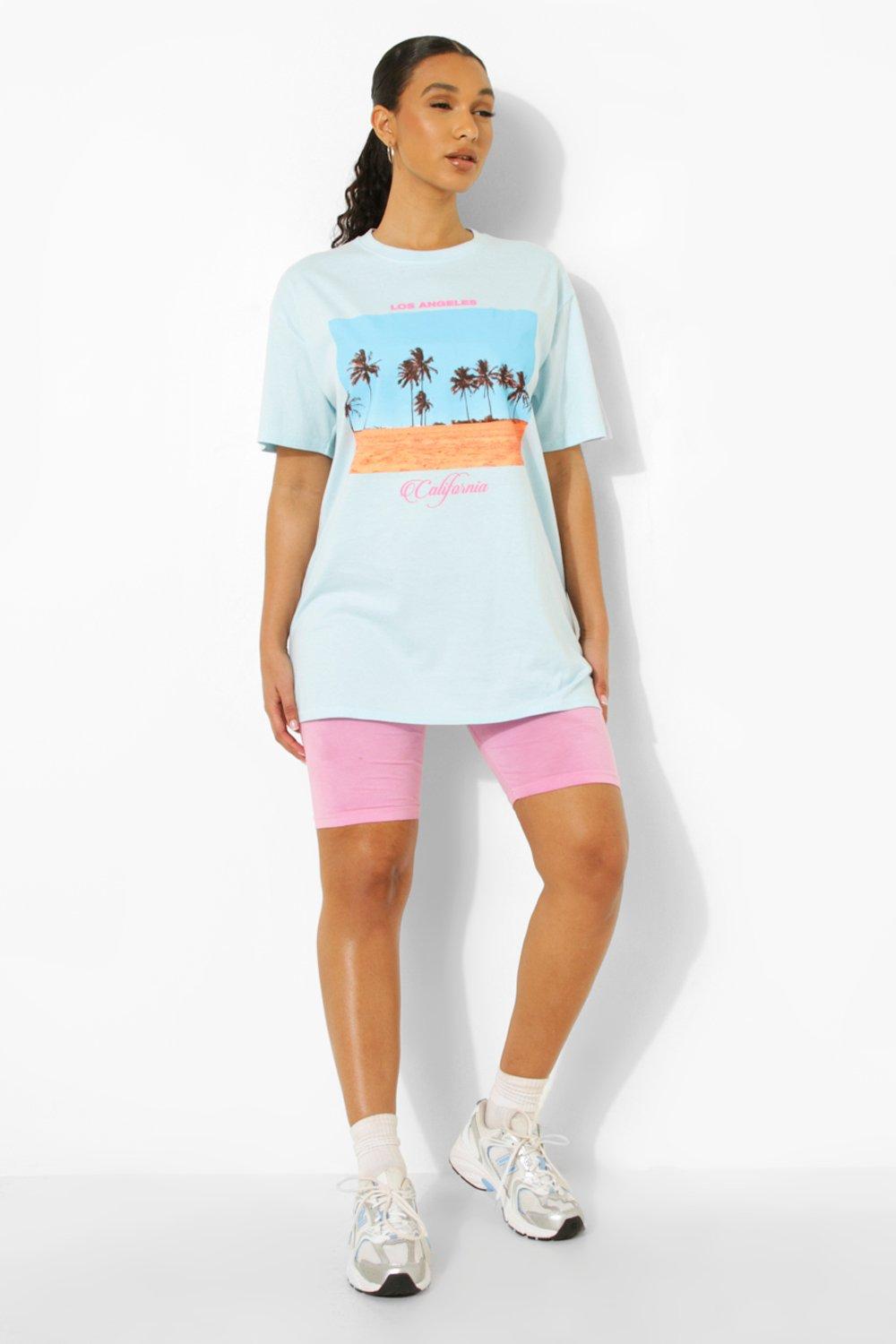 Oversized Los Angeles Palm Graphic T-shirt