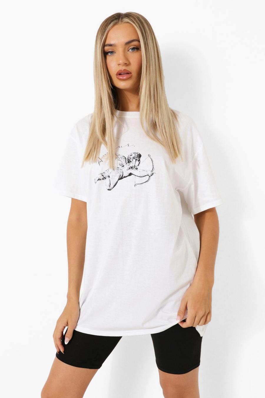 White Amour Oversized  T Shirt image number 1